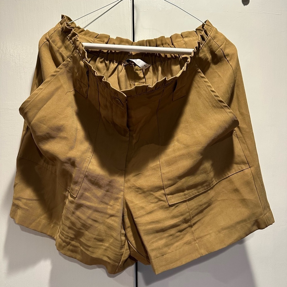 Nine West Tan Cotton Blend Shorts